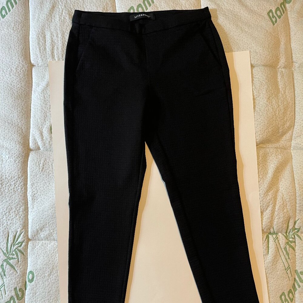 Size 4 - Liverpool - Tyler Textured Straight Leg Trousers - Black